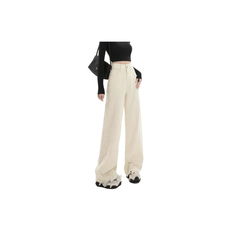 Weixi Jeans Women's Beige Apricot-2