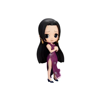 BANPRESTO Boa Hancock Glass Factory Bonus Gift One Piece Q Posket Purple Cheongsam Empress Han Kuka Scale Figures