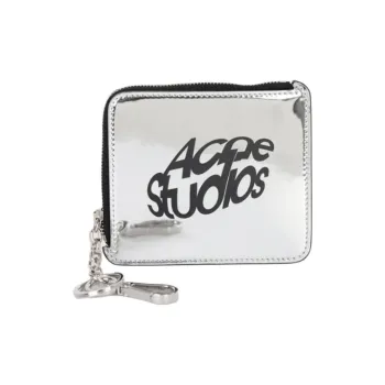 Acne Studios Faux Leather Wallet Men's Silver