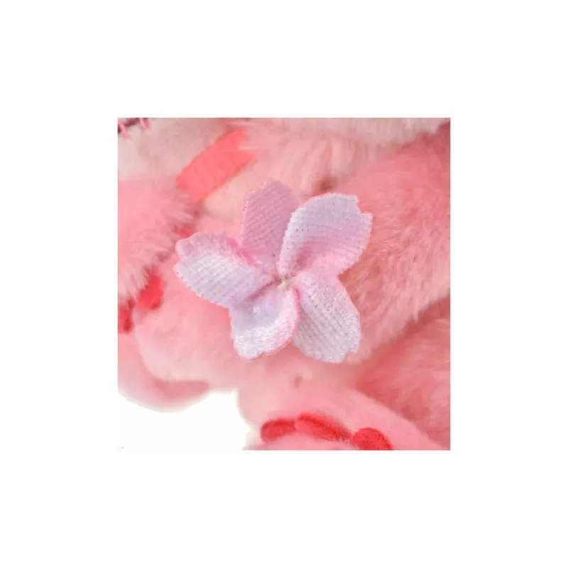 Disney Stitch Cherry Blossom Doll Keychain Dolls Plush Pendant 12cm High-6
