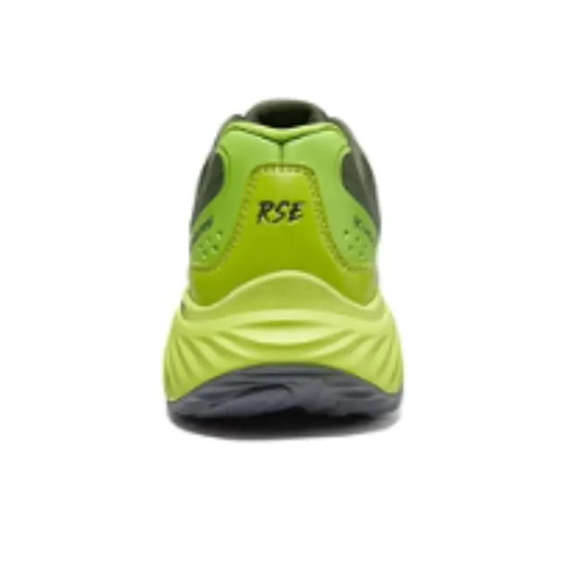 Skechers Cushioning Wear Resistant Low Top Casual Running Shoes Men's Green Yellow-3