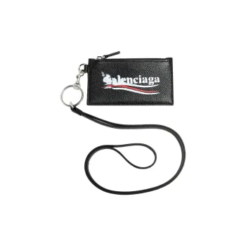Balenciaga Logo Printed Keyring Cardholder