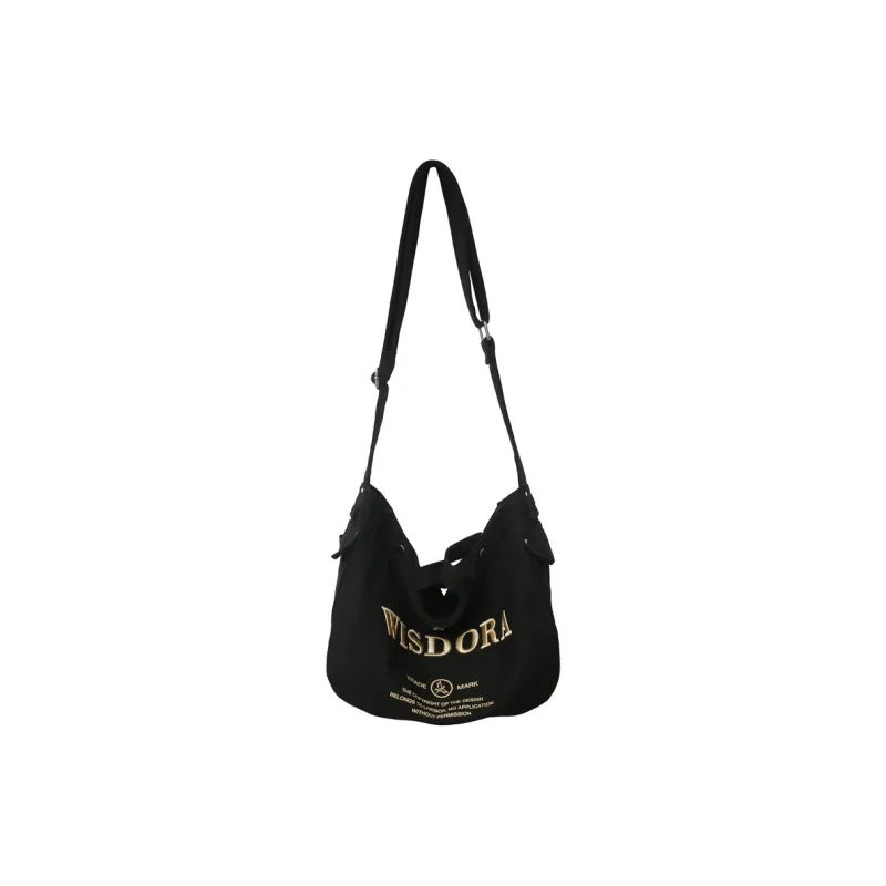 OUZIHUANG Canvas Bag, Shoulder Bag, Crossbody Bag Regular Unisex Black/Khaki/White-6
