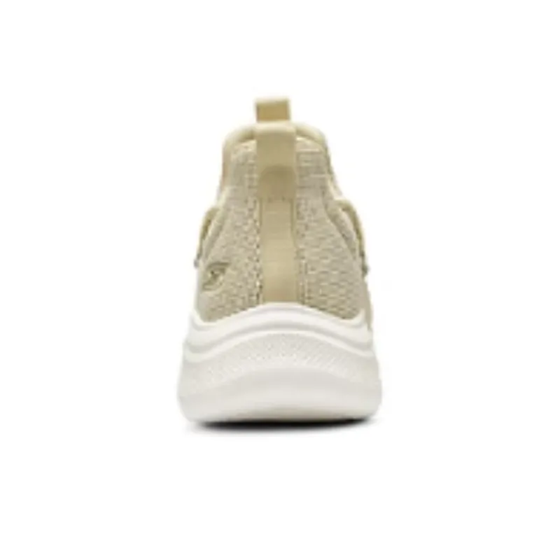 Skechers Cushioned Slip-Resistant Breathable Low-Top Running Shoes Men's Beige-3