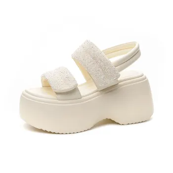Shoe Cabinet Floral Language One Strap Sandals 8cm Women's