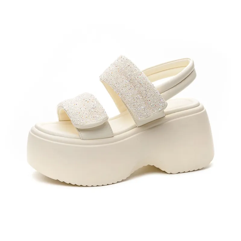 Shoe Cabinet Floral Language One Strap Sandals 8cm Women's-0