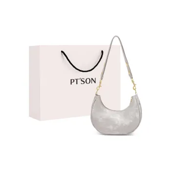 PT'SON PU Dumpling Bag Shoulder Bag Small Size Women's Silver