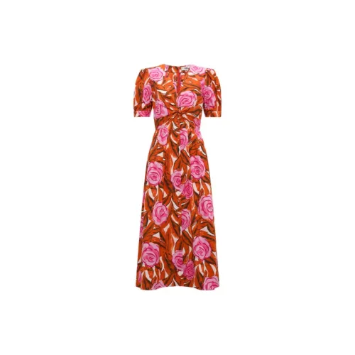 DVF Short-Sleeved Dresses Women's Orange Pink