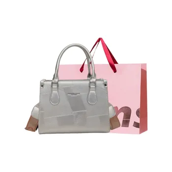 WHEELY BABY+ PU One Shoulder Handbags Regular Women's Ecru/Silver/Black