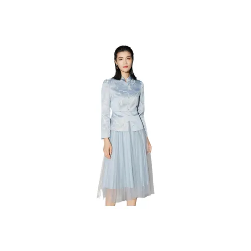 BBLLUUEE Two Piece Skirt Sets Women's Moonlight Blue