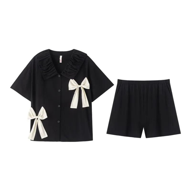 MOOLMEYNO Pajama Set Women's Black-0