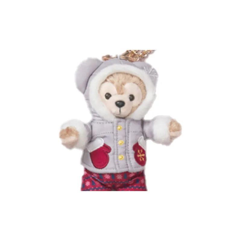 Disney 2021 Christmas Duffy Keychain Dolls Plush Doll Small Size Tall Shanghai Disney-2