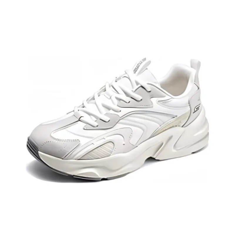 Skechers DLITES Cushioning Anti Slip And Wear Resistant Low Top Chunky Sneakers Men's White-2