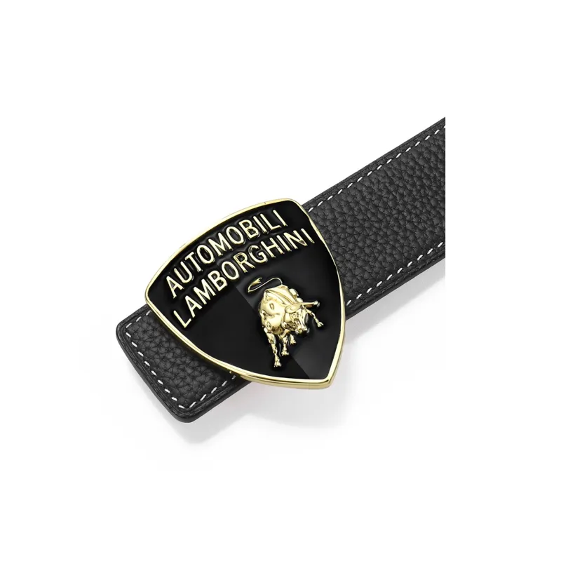 Automobili Lamborghini Cow Leather Belts Men's Width 3.4cm-6