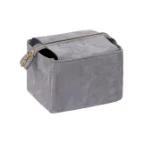 Original Version Velvet Hermes Picotin 22 with Lid in Graphite Gray[Outer Packaging Not for Sale]