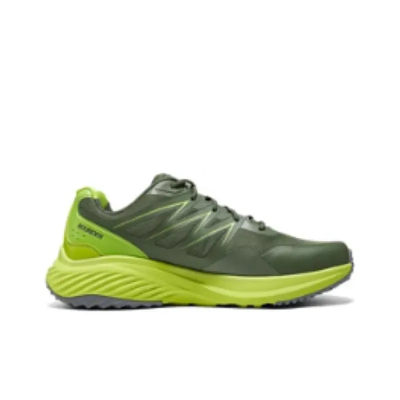 Skechers Cushioning Wear Resistant Low Top Casual Running Shoes Men's Green Yellow-1