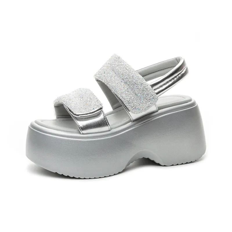 Shoe Cabinet Floral Language One Strap Sandals 8cm Women's-5