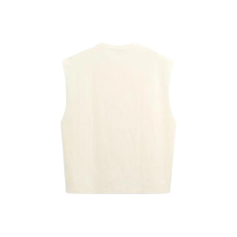 ZARA Tank Tops Men's Gray White-1