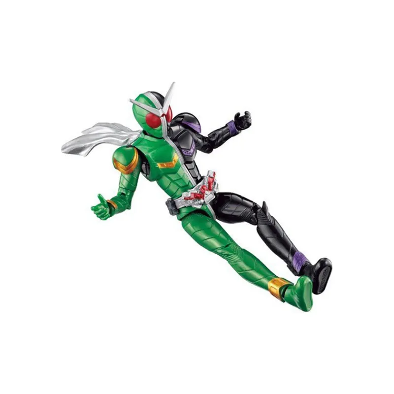 BANDAI Kamen Rider W RKF Hyper Posable Doll Kamen Rider W Double Rider Wind King & Biker Set Scale Figures-5