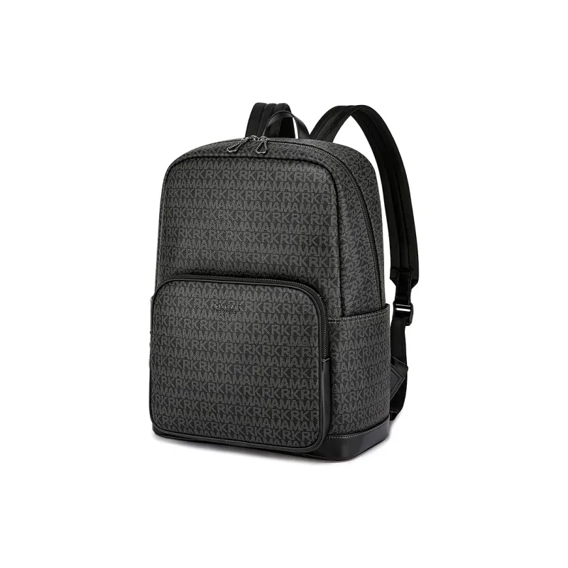 FAIRWHALE PVC Backpack Regular Unisex Graphite Gray/Dull Yellow Brown/Dusty Blue-1