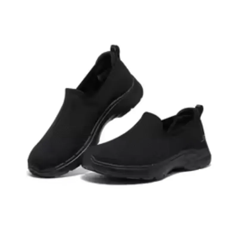 Skechers Cushioning Anti Slip Wear Resistant Breathability Low Top Casual Running Shoes Women's Black-3