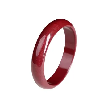 Artisan Lock Heart Jade Cinnabar Jade Bangles Women's