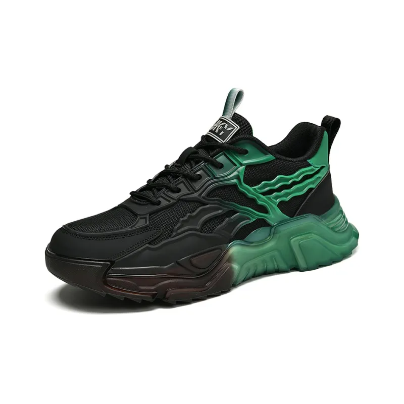 Abango Casual Shoes Men Low Top Blue/Green-5