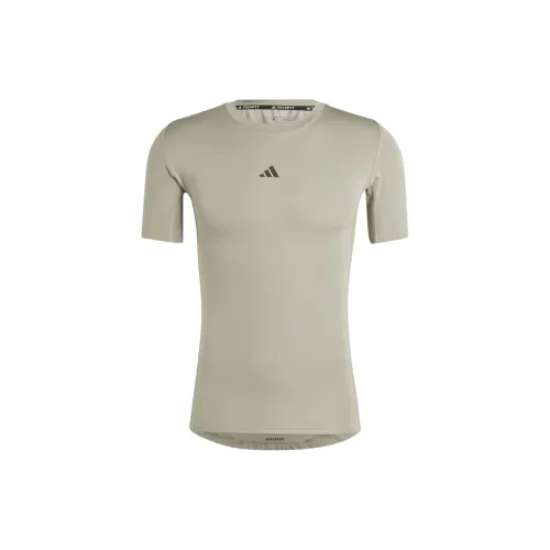 Adidas T-Shirts Men Silver Egg Stone Color