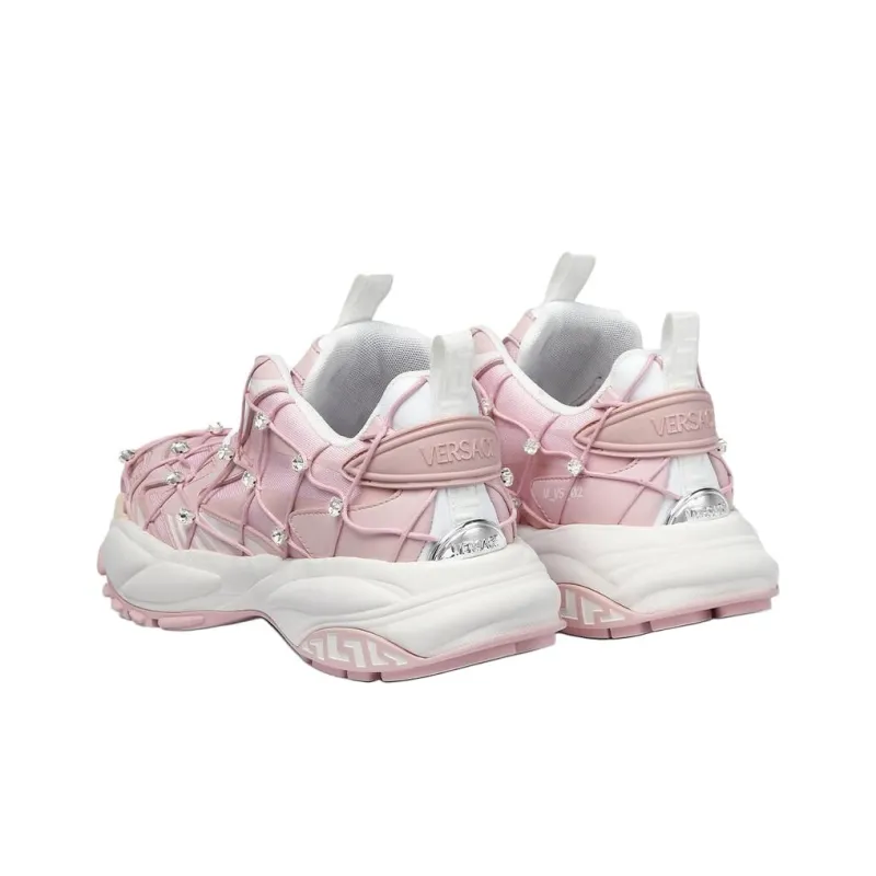VERSACE Low Top Casual Shoes Women's Light Pink-4