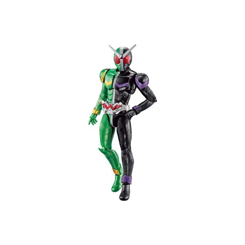BANDAI Kamen Rider W RKF Hyper Posable Doll Kamen Rider W Double Rider Wind King & Biker Set Scale Figures-3