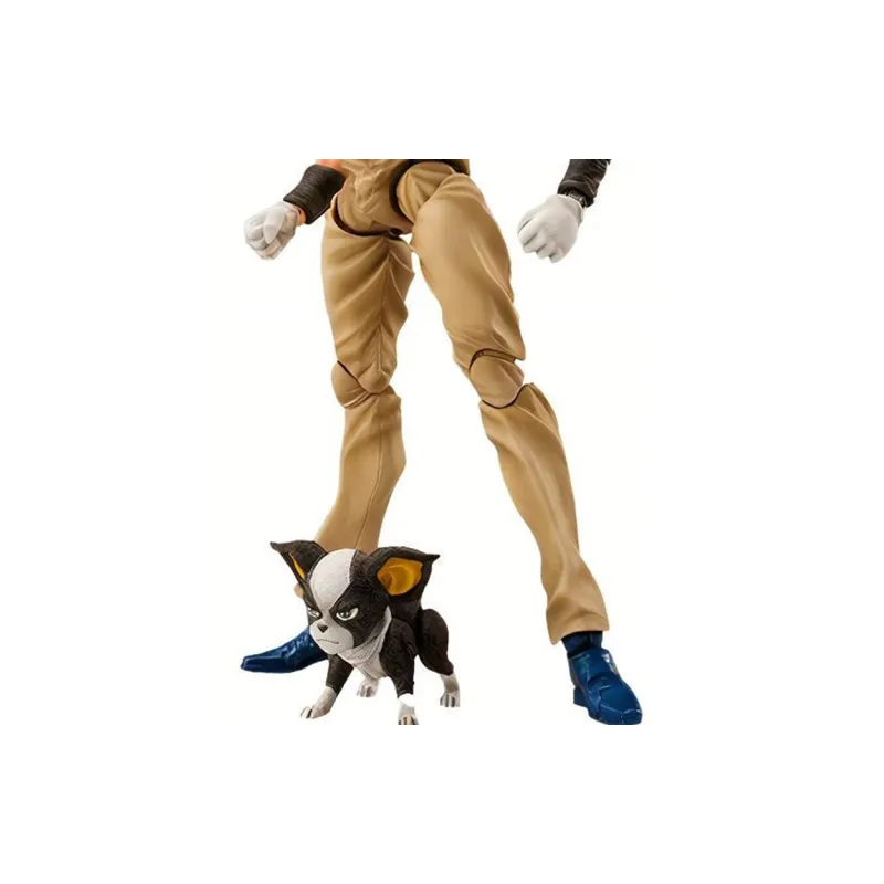 Medicos Super Action Statue JoJo's Bizarre Adventure Part 3 Stardust Crusaders Joseph Joestar And Iggy Chozokado Re Run Action Figure Yellow-4