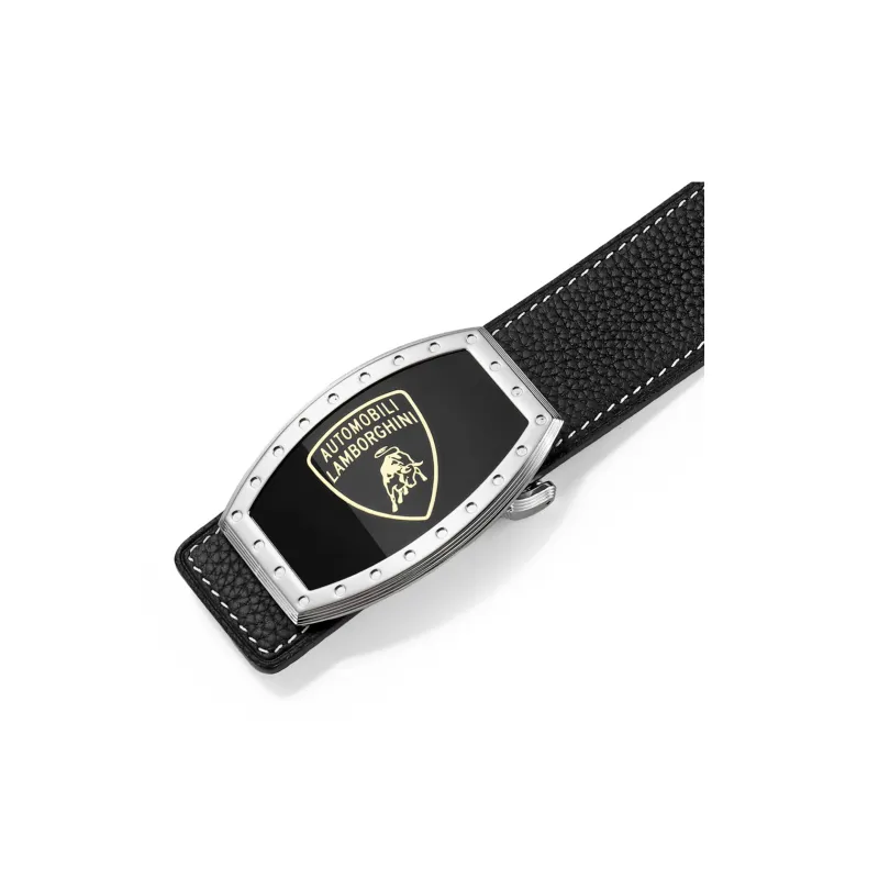 Automobili Lamborghini Cow Leather Belts Men's Width 3.4cm-6