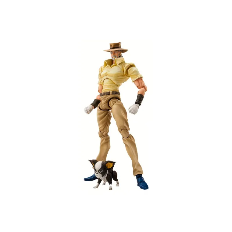 Medicos Super Action Statue JoJo's Bizarre Adventure Part 3 Stardust Crusaders Joseph Joestar And Iggy Chozokado Re Run Action Figure Yellow-2