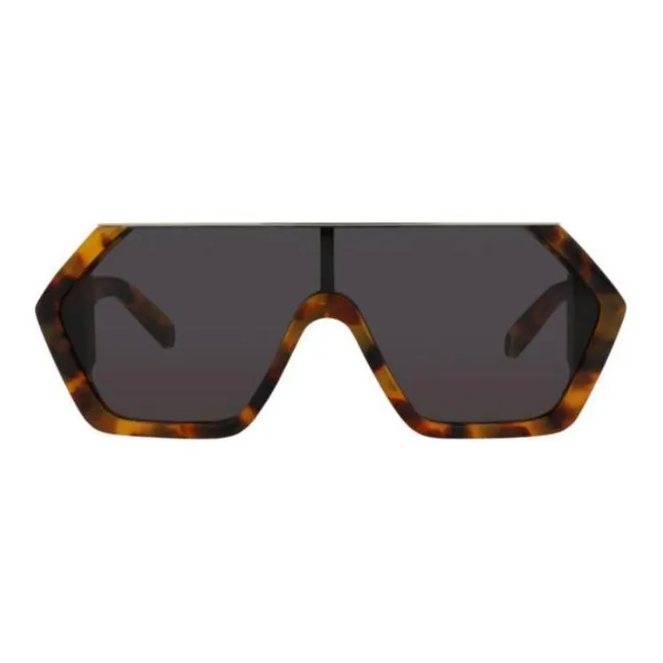 PHILIPP PLEIN Acetate Irregular Shape Sunglasses Men's Tortoiseshell-2