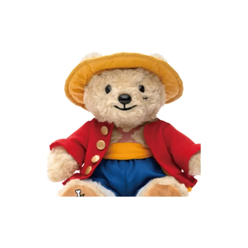 BANDAI One Piece Monkey D. Luffy 711 Limited Luffy Bear 5th Setting Dolls Plush Doll 19cm Height-3