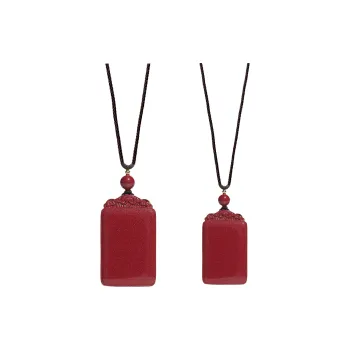 Welcome To The Treasure Cinnabar Jade Necklace Good Luck Unisex