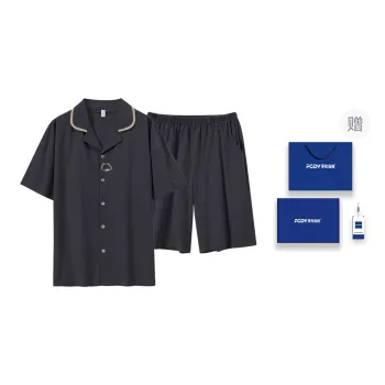 Floating Light Islands Pajama Set Men's Box Dark Gray