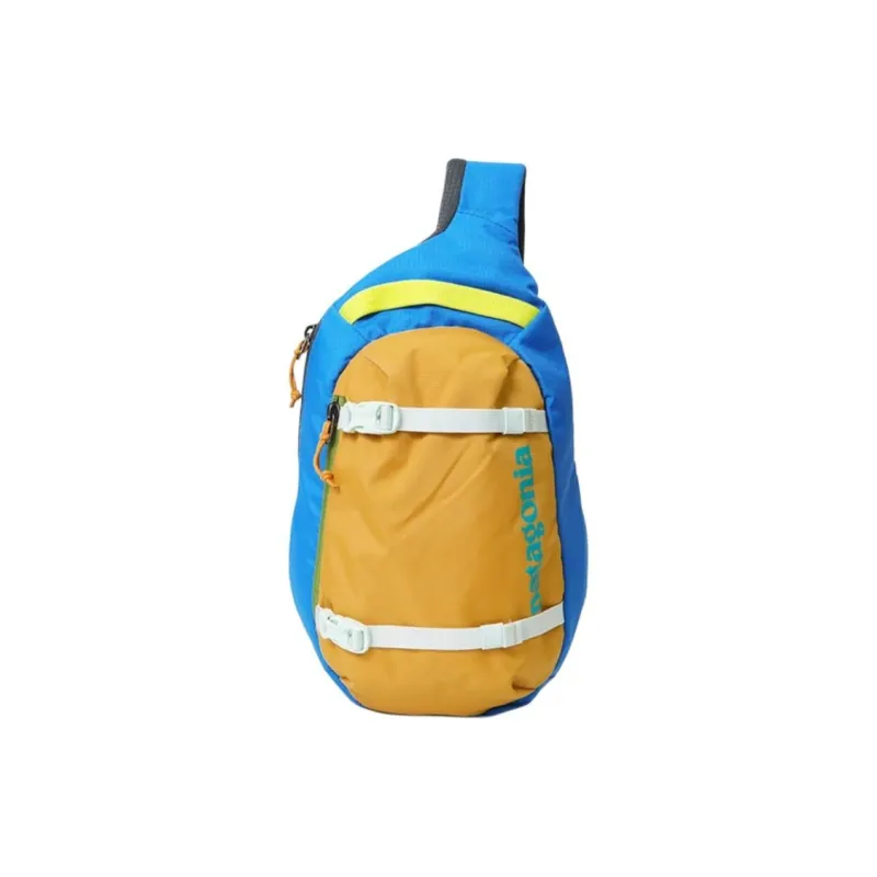 Patagonia Recycled Polyester Crossbody Bag, Shoulder Bag, Sling Bag Regular Unisex Blue & Orange-0