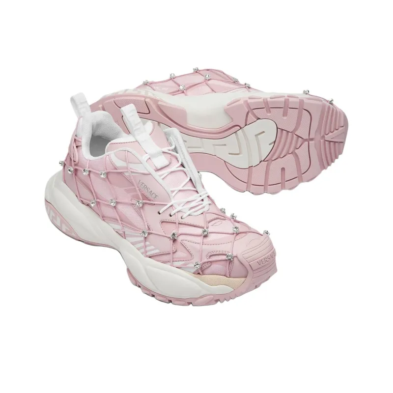VERSACE Low Top Casual Shoes Women's Light Pink-5