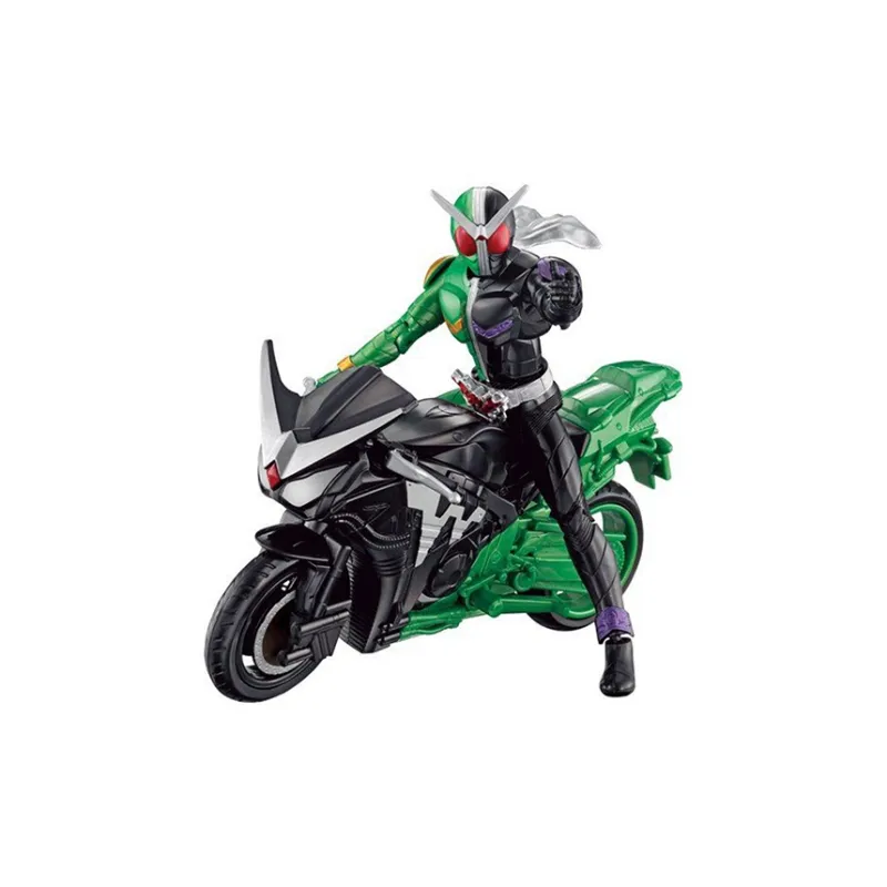 BANDAI Kamen Rider W RKF Hyper Posable Doll Kamen Rider W Double Rider Wind King & Biker Set Scale Figures-1