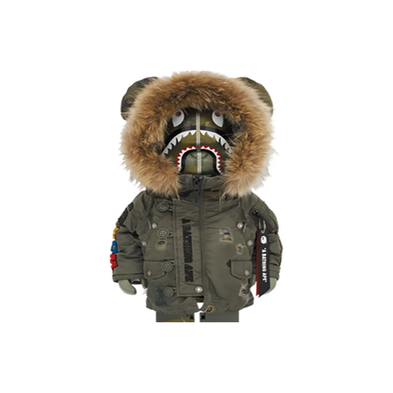 BE@RBRICK Bape R X Alpha Camo Shark 2023-3