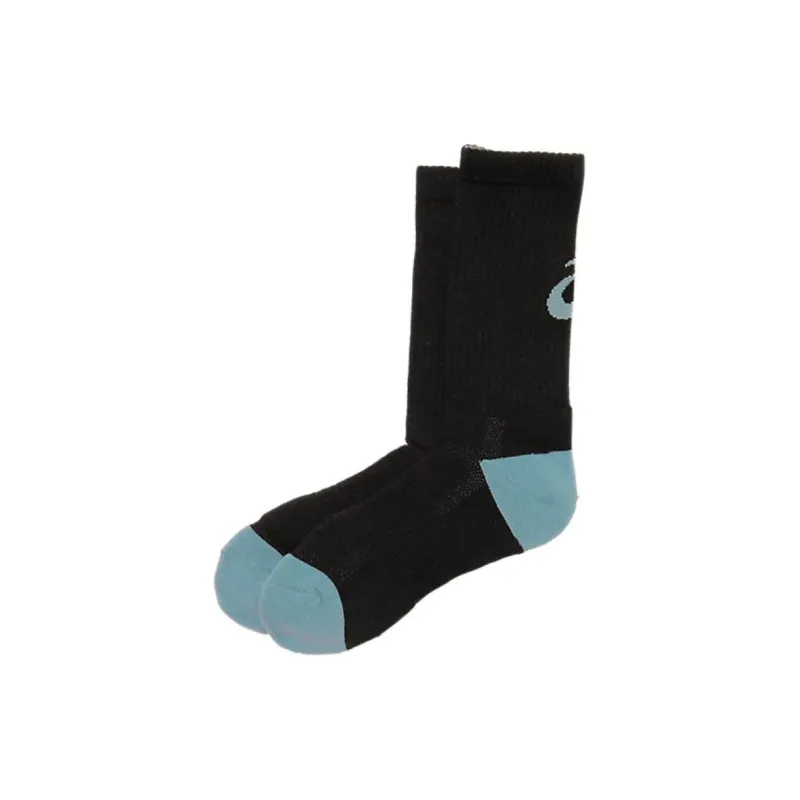 Asics Basketball Socks Unisex 1 Pack High Performance Black X Cyan-2