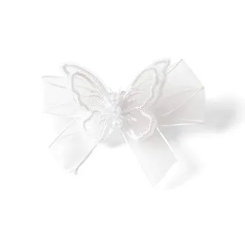 Crafts Women's Enchanting Butterfly Pearl Elegance Side Bangs Clip Princess Hair Stray Hair Grip Hair Clip Women's
