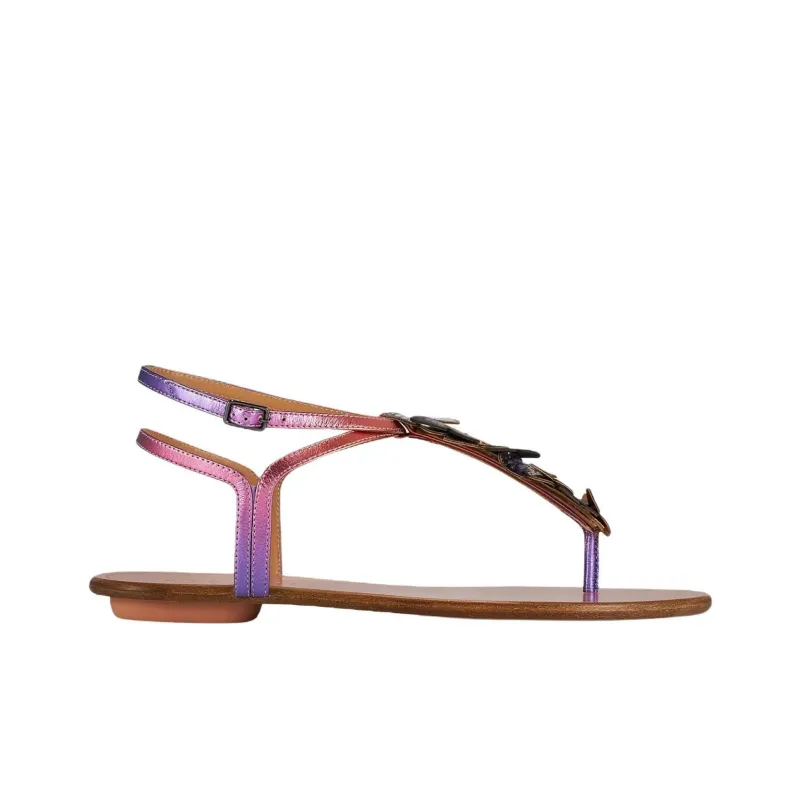 AQUAZZURA Papillon Strap Sandals Women's Purple-1