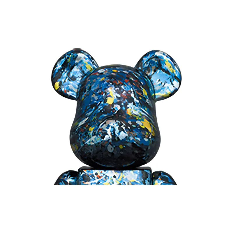 BE@RBRICK Jackson Pollock Studio CHROME - POIZON