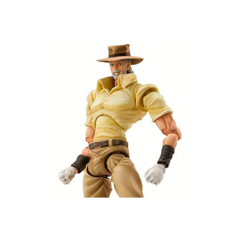 Medicos Super Action Statue JoJo's Bizarre Adventure Part 3 Stardust Crusaders Joseph Joestar And Iggy Chozokado Re Run Action Figure Yellow-3