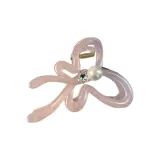 Transparent Pink Bowknot Claw Clip