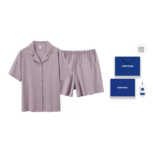Floating Light Islands Pajama Set Women's Gift Box Set Light Purple