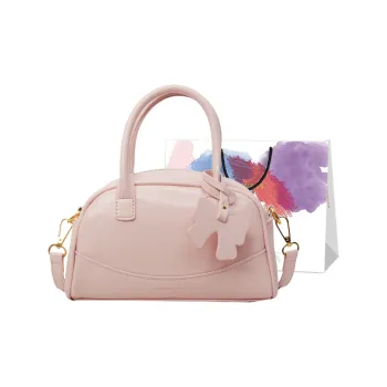 CORE BIRD PU Shoulder Bag Women's Black/Ecru/Blue/Pink
