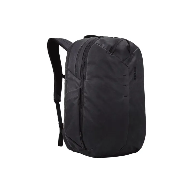 THULE Recycled Material With Wax Canvas Fabric Backpack Large Size Unisex Black-0